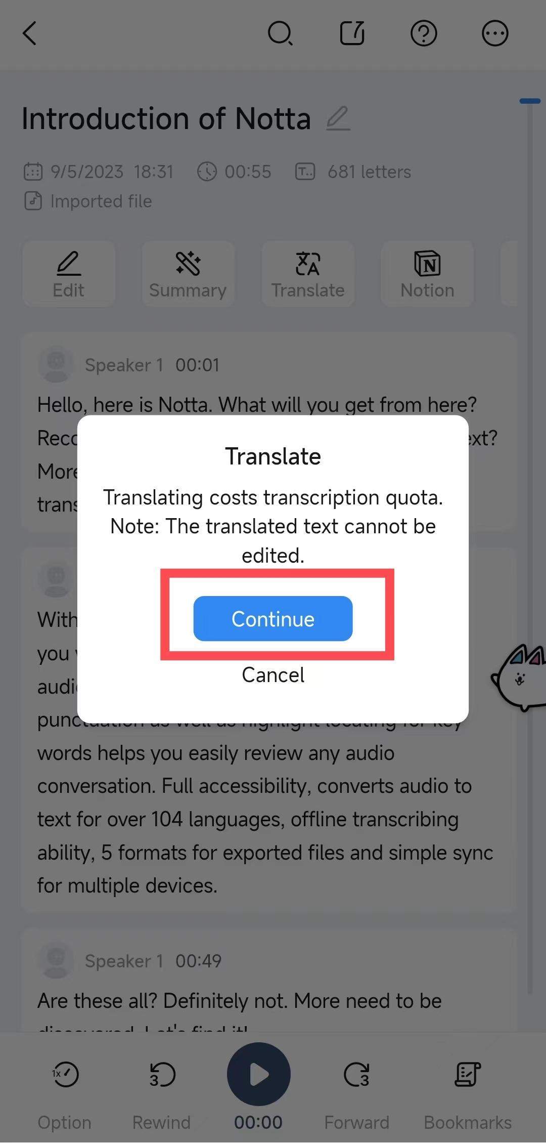 How to translate the records on Notta？ – Notta - Help Center