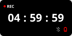 Dimmed recording screen